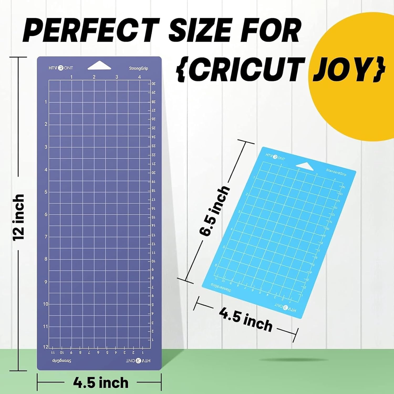 Cutting Mat Compatible with Cricut Joy/Joy 2, 6 Pack Cutting Mats (3 Pcs 4.5X12in & 3 Pcs 4.5X6.5in), Variety Adhesive Cutting Mats Replacement Accessories Compatible with Cricut Accessories