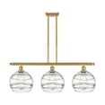 thumbnail image 5 of 516-3I-BB-G556-10CL Innovations Lighting Rochester - 3 Light Stem Hung Island In Industrial Style-12.13 Inches Tall and 36.5 Inches Wide-Brushed Brass, 5 of 7