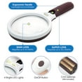 thumbnail image 3 of Extra Large 4X Magnifying Glass with 4 Ultra Bright LED Lights & 25X Zoom Lens, 3 of 6