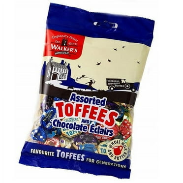 Walkers Nonsuch Assorted Toffees and Chocolate Eclairs 150g (Pack of 3)