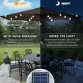 thumbnail image 5 of ABCCANOPY 10.5ft Patio Solar Umbrella LED Outdoor Umbrella with Tilt and Crank, Brown, 5 of 10