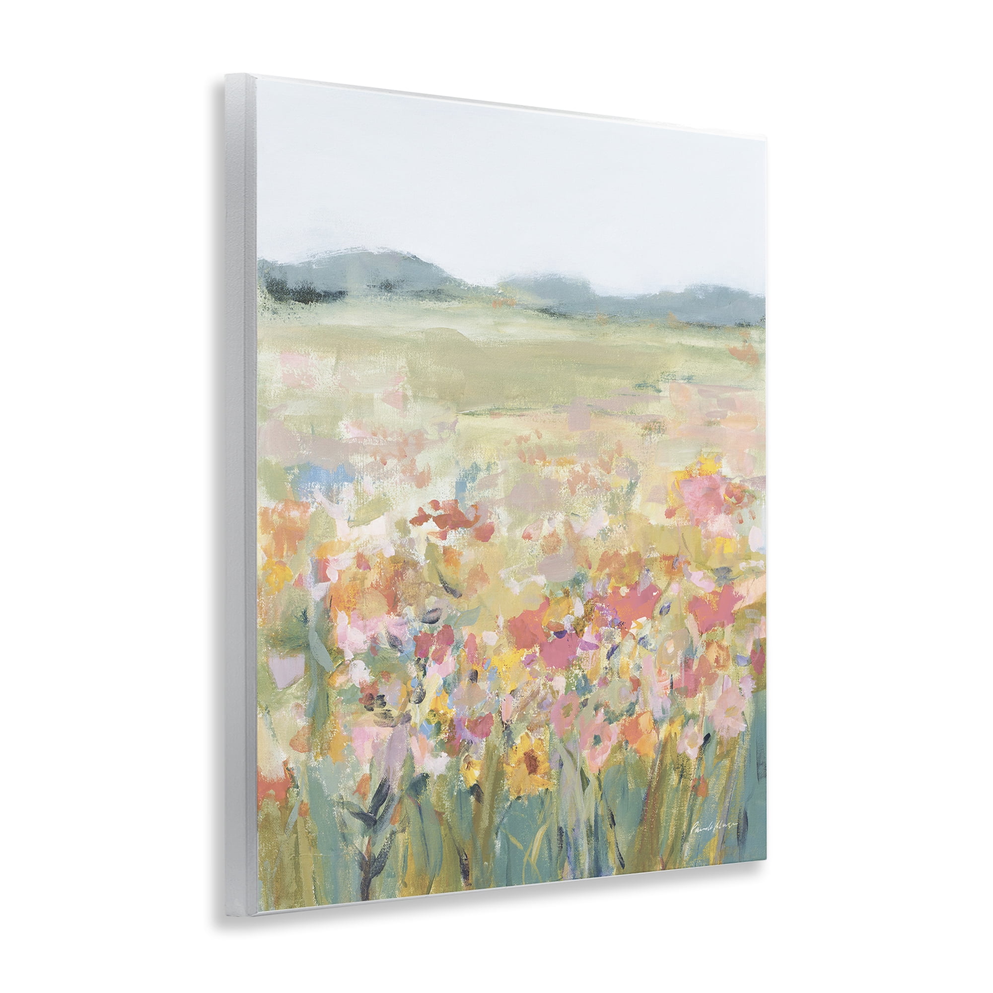 Stupell Industries Soft Wildflower Meadow Landscape Painting Unframed Art Print Wall Art, 11 x 14