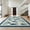 Blue Multi, Pattern 4, variant on Design&I 6'x9' Washable Area Rug Fish Hook Fishing Lure Diagonal Stripe Nautical Hunting Animals for Dining Room, Under Table, Office, Snag-Free
