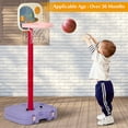 thumbnail image 6 of Gymax Portable 2 in 1 Kids Basketball Hoop Stand w/ Ring Toss & Storage Box Purple, 6 of 10
