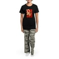 thumbnail image 4 of CafePress - Kimono Tradisional Design Goldfish Women's Dark - Women's Short Sleeve Print T-Shirt and Pants Dark Cotton Pajama Set, 4 of 7