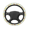 thumbnail image 3 of Daiia Mushroom Bee Steering Wheel Cover Auto Steering Wheel Covers Breathable Anti-Slip Steering Wheels Car Interior Decor Accessories for Men Women Universal 15 Inch, 3 of 8