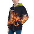 thumbnail image 2 of Kdxio Tennis Ball In Fire1 Pattern Kids Boys Girls Zip Up Hoodie 3D Printed Hooded Sweatshirt Hoody Coat with Pocket 7-12 Y-Medium, 2 of 6
