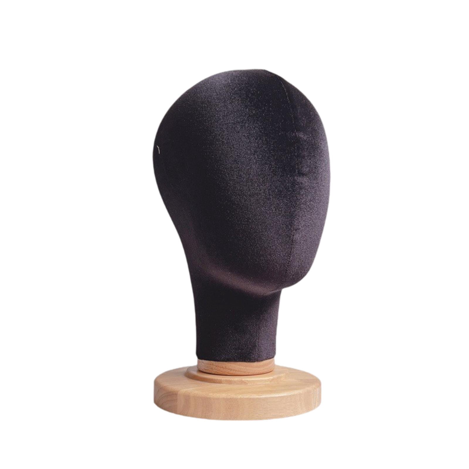 Serenable Mannequin Head Hat Rack Sturdy Manikin Head Model Space Saving Multifunctional Tabletop Holder for Salon Home Retail Shop Black