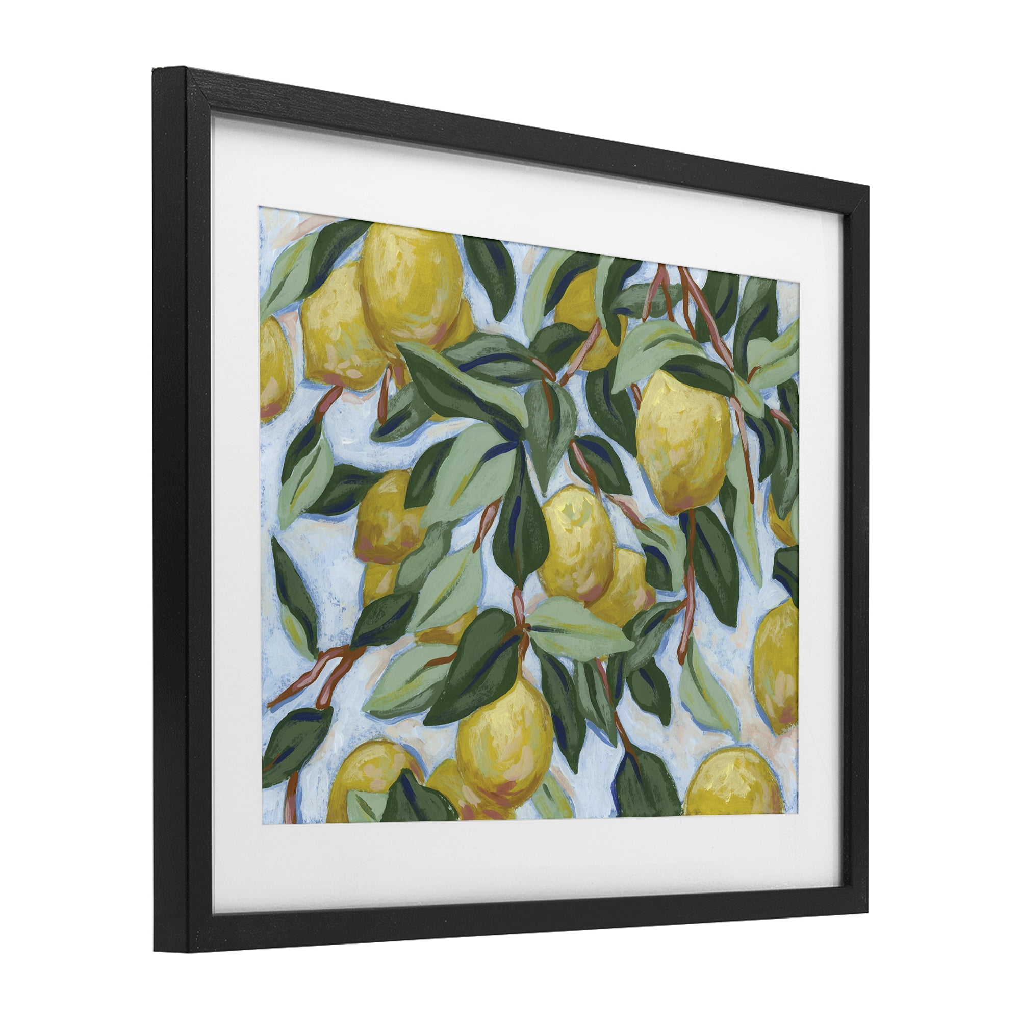 Stupell Industries Summer Citrus Tree Black Framed Print Under Glass, design by June Erica Vess