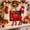 Red, variant on Trovenix Christmas Flocked Reindeer Decor, Golden Powder Standing Deer Sculpture, Simulation Holiday Figurine for Mantel Tabletop Home Xmas Living Room Display