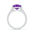 thumbnail image 2 of ANGARA Natural 3.5 Ct. Amethyst with Diamond Classic Ring in 14K White Gold for Women (Ring Size: 3.5), 2 of 9