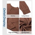 thumbnail image 6 of GENTS BLISS Henley Men Shirts Lightweight Long Sleeve Shirts for Men Crew Neck Casual Men T-shirts Striped Knit Shirts, 6 of 9
