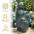 thumbnail image 5 of Sunnydaze Tour de Vase Ceramic Outdoor Water Fountain with Light, 5 of 18