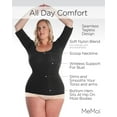 thumbnail image 3 of Women's MeMoi MSM-430 Elbow Length Shaping Scoopneck Top (Black M/L), 3 of 7