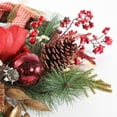 thumbnail image 3 of SAFAVIEH Faux 28 Inch Magnolia Oval Wreath W/ Ornaments & Bow, Multi, 3 of 6