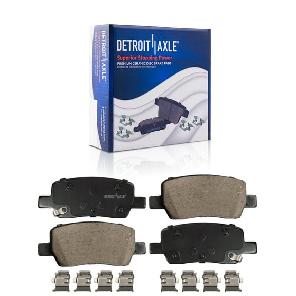 Detroit Axle - Rear Brake Pads for Hyundai 2021 2022 2023 Santa Fe Cruz Kia Sorento Carnival, Ceramic Brake Pads with Hardware Replacement
