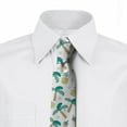 thumbnail image 2 of Tropical Necktie, Pine Trees and Pineapples, Dress Tie, 3.7", White Seafoam, by Ambesonne, 2 of 3