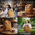 thumbnail image 2 of JKCCZLL Cute Bear Backpack for Women Nylon Cartoon  Daily Bag Lightweight Travel Daypack with Soft Cloud Pendant ，,Brown, 2 of 7