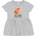 thumbnail image 3 of Inktastic My Gram Loves Me Fox Grandchild Girls Baby Dress, 3 of 5