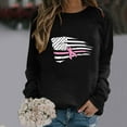 thumbnail image 2 of Jinhomg Fight Breast Cancer Top for Women Holiday Dressy Casual Long Sleeve Crewneck Pullovers Cute Pink Ribbon Graphic Tees 90 off Clearance Sale Black M, 2 of 5