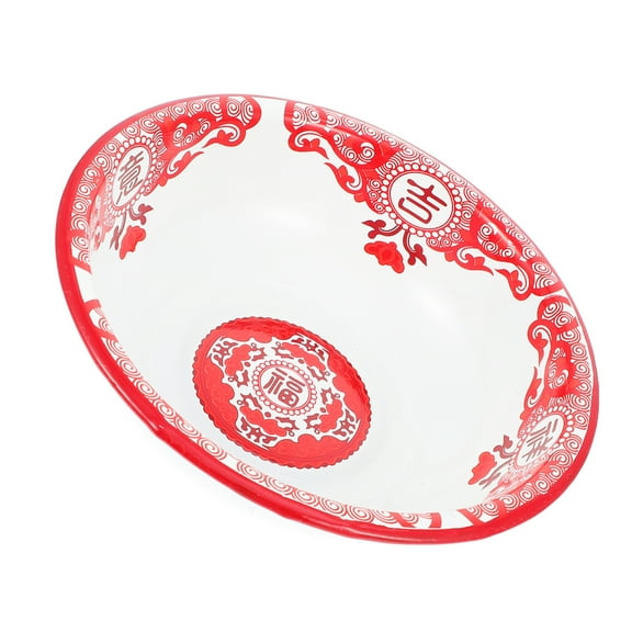 OATIPHO Large Enamel Bowl White Enameled 1Pack