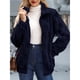 thumbnail image 5 of Chaqueta Suave y Cálida con Cremallera y Larga para Mujer Azul Marino L, 5 of 7