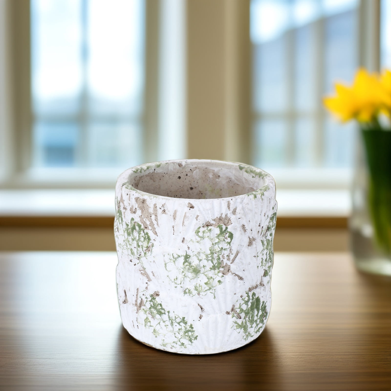 Masteelf Pot Outdoor Home Decor Pot Nursery Cement Flower Container Vintage Style Cement Flowerpot For Succulent Plants Small Indoor Planter