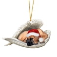 thumbnail image 1 of Hangs Sleeping Angel Dog Christmas Pendant Cartoon Decoration for Tree Home Festive Unique Design for Holiday Celebration, 1 of 5