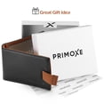 thumbnail image 4 of Primoxe Mens Modern Bifold Minimalistic Slim Pocket Wallet - Durable Vegan Leather with a Minimalist Design - Credit Card Pull Tabs, Removable Metal Money Clip, Card & ID Holder with RFID Blocking, 4 of 7