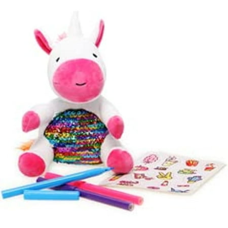 Grafix Doodle Belly Buddy Unicorn Plush