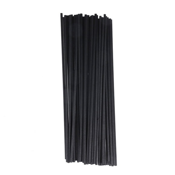 50pcs Rattan Reed Sticks Natural Fragrance Reed Diffuser Aroma Oil Diffuser Rattan Sticks (Black)