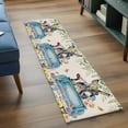 thumbnail image 3 of Runner Rugs 2x6 Ft, Animals Flowers Non Slip Area Rugs for Kitchen Bedroom Entryway, Weeping Spring Floral Elegant Pastoral Rustic Washable Carpet Runner Rug Floor Mats for Bedroom Home Decor, 3 of 8