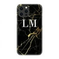 thumbnail image 1 of Personalised Black x Gold Marble Initials iPhone 15 Pro Max Case,iPhone 16 Plus, 1 of 4