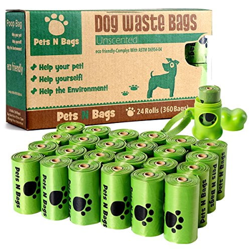 Dogs Pet Supplies Pets N Bags Biodegradable Includes Dispenser 24 Rolls /  360 Count, Unscented Refill Rolls Dog Poop Bags Dog Waste Bags solidcore.co