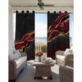 thumbnail image 4 of Blackout Curtains for Bedroom, Red Marble Room Darkening Window Drapes for Living Room, Gold Abstract Vintage Modern Ombre Art Thermal Insulated Grommet Curtains, 27.5x39 inch, 2 Panels, 4 of 9