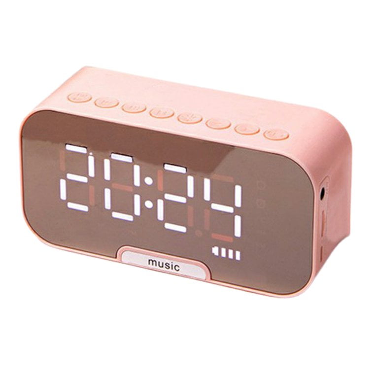 Wireless Clock Speaker Radio Temperature Display Bedroom Alarm Clock