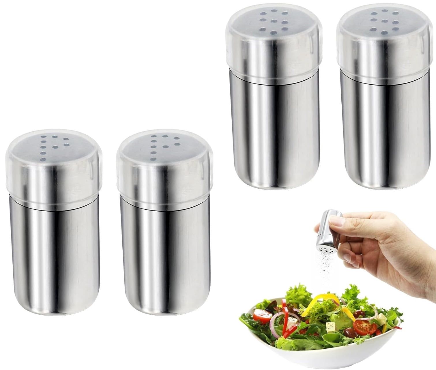 Morton Salt, Salt and Pepper Shaker Set, 5.25 oz, Portable Design