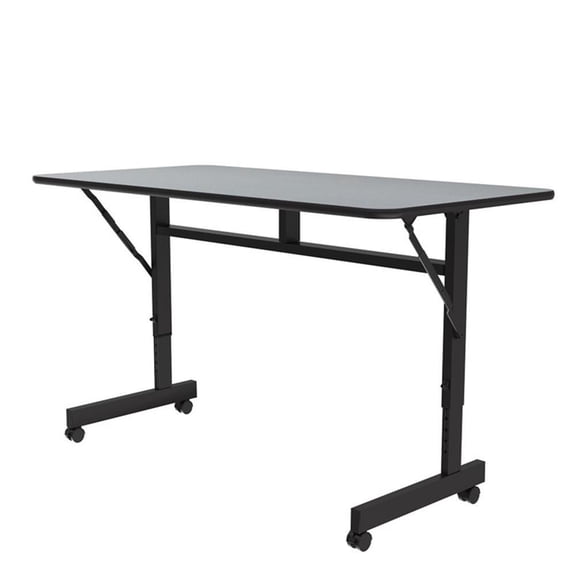 3/4" Thermal Fused Laminate Top Flip Top Table Gray Wood Laminate