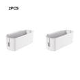 thumbnail image 3 of Inteprter Organizador de cama colgante Premium, cesta de almacenamiento de plástico desmontable para ahorro de espacio, 2 piezas Almacenamiento y organización del hogar blanco, 3 of 6