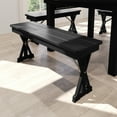 thumbnail image 3 of Flash Furniture HERCULES Solid Pine 2-Seat Farmhouse Folding Bench Black Wash (XAB40X12XLEGBW), 3 of 18