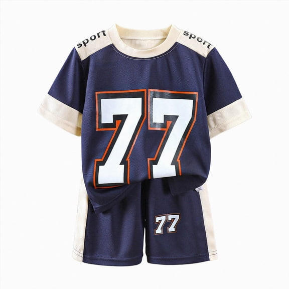 Gubotare Boys Sport Clothes Set Girls Set Tracksuit 2 Piece Outfits Camisole and Shorts Athletic Jogging Set Size 11-12 (Blue,11-12 Years)