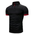 thumbnail image 1 of Cardigan à Manches Courtes Mode Décontractée pour Hommes Chandail à Col Rabattu T-Shirt à Manches Courtes pour Affaires, 1 of 2