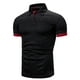 thumbnail image 1 of Camiseta de manga corta de negocios con solapa informal a la moda para hombre Pompotops  oipoqjl24726, 1 of 2