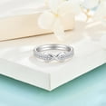 thumbnail image 5 of Inpasne Infinity Promise Rings for Her 925 Sterling Silver Cubic Zirconia Wedding Engagement Eternity Ring Size 5, 5 of 6