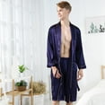 thumbnail image 4 of Men Sleepwear Underwear Silk Satin Boxers Shorts Nightwear Pajamas M-3XL, 4 of 8