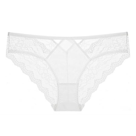 ZACPNCV Women Lace Underwear Panties Breathable Bikin Panty White