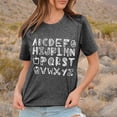 thumbnail image 3 of Women's Casual Letter Print Short Sleeve T Shirt Top | Trendy Summer Graphic Tees | Soft And Comfortable | S XXL Long Sleeve Tops for Women Loose T Shirts Juniors Graphic Tops Tee Shirt Women T Shirt, 3 of 5