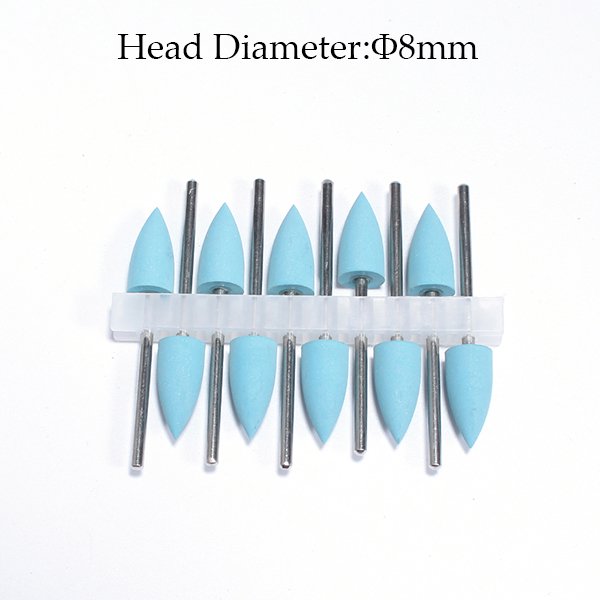 10 Uds. Broca de diamante para uñas, taladros de goma para manicura, fresa rotativa eléctrica, herramientas de pulido, brocas para uñas, accesorios de salón
