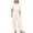 Beige, variant on jjayotai Women's New Summer Fall Jumpsuit, Solid Color Casual Cotton Linen Jumpsuits With Pockets Short-sleeved Wide-legged Pants Trousers