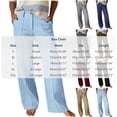 thumbnail image 3 of Drovellove Women's Loose Wide Leg Pants, High Waisted Straight Leg Casual Pants with Elastic Waistband - Soft Cotton Linen Blend for Beach Vacation, Weekend Brunch, or Relaxed Office Wear, 3 of 6